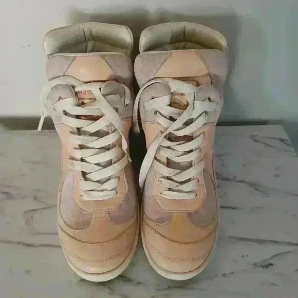 Alexander McQueen X Puma Women's Pink Ofeya Hidden Wedge High Fashion Trainers 7 - Picture 2 of 16